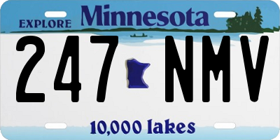MN license plate 247NMV