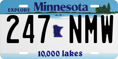 MN license plate 247NMW