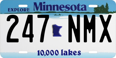 MN license plate 247NMX