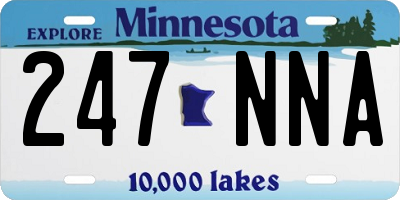 MN license plate 247NNA