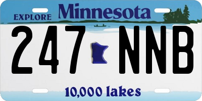 MN license plate 247NNB