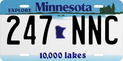 MN license plate 247NNC