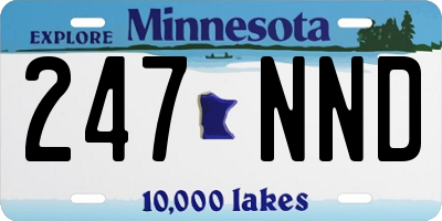 MN license plate 247NND