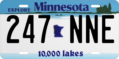 MN license plate 247NNE