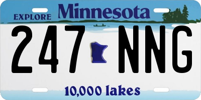 MN license plate 247NNG