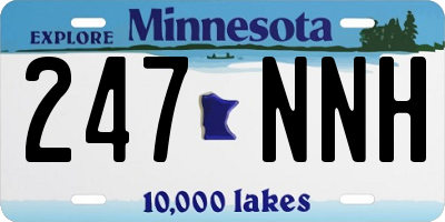 MN license plate 247NNH