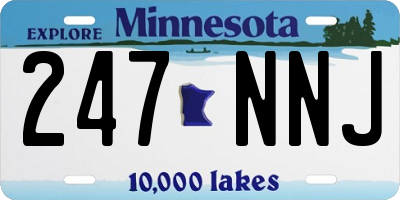 MN license plate 247NNJ
