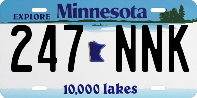 MN license plate 247NNK