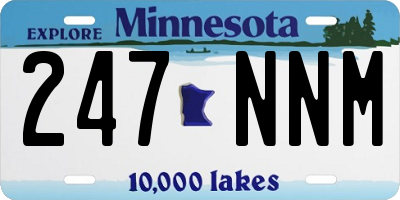 MN license plate 247NNM