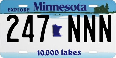 MN license plate 247NNN