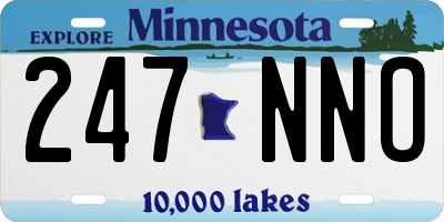 MN license plate 247NNO