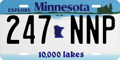 MN license plate 247NNP
