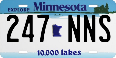 MN license plate 247NNS