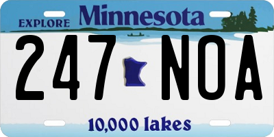 MN license plate 247NOA