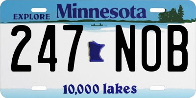MN license plate 247NOB