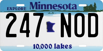 MN license plate 247NOD