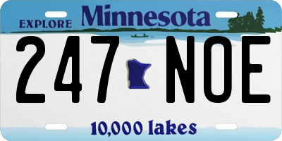 MN license plate 247NOE