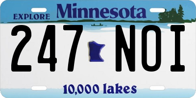 MN license plate 247NOI