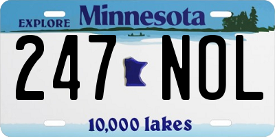 MN license plate 247NOL