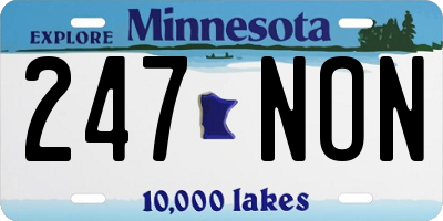 MN license plate 247NON