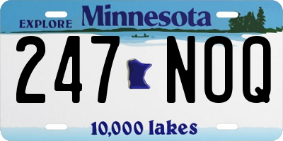 MN license plate 247NOQ
