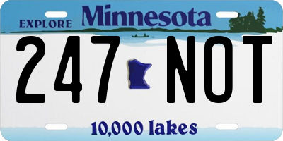 MN license plate 247NOT