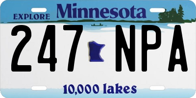 MN license plate 247NPA