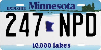 MN license plate 247NPD