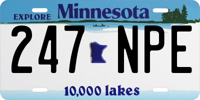 MN license plate 247NPE