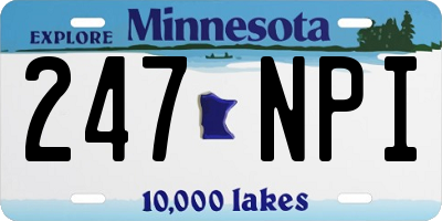 MN license plate 247NPI