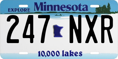 MN license plate 247NXR