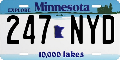 MN license plate 247NYD