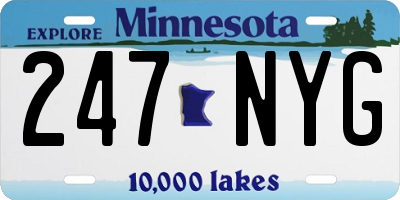 MN license plate 247NYG