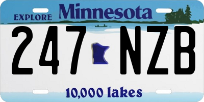 MN license plate 247NZB