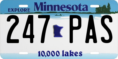 MN license plate 247PAS