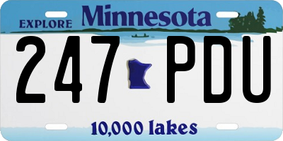 MN license plate 247PDU