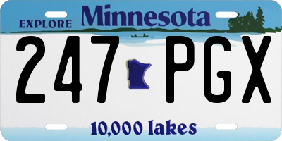 MN license plate 247PGX