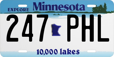 MN license plate 247PHL