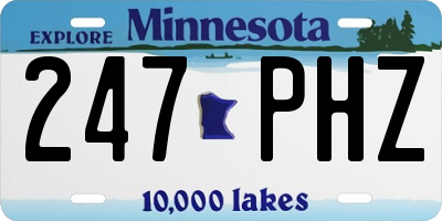 MN license plate 247PHZ