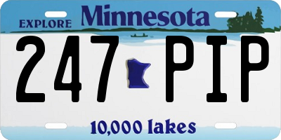 MN license plate 247PIP