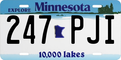 MN license plate 247PJI