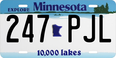 MN license plate 247PJL