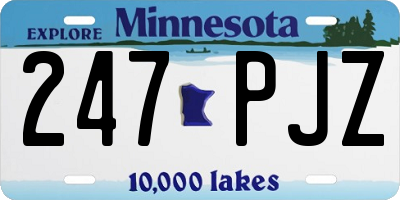 MN license plate 247PJZ