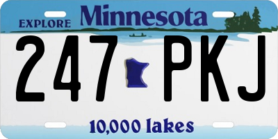 MN license plate 247PKJ