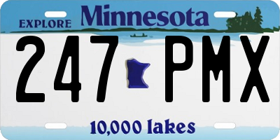 MN license plate 247PMX
