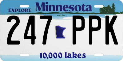 MN license plate 247PPK