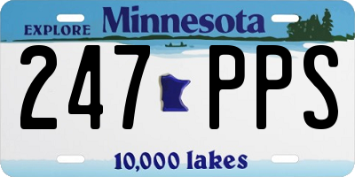 MN license plate 247PPS