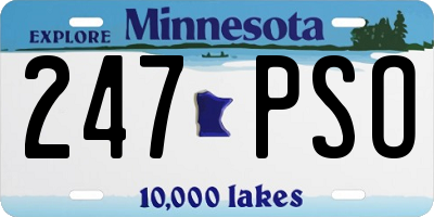 MN license plate 247PSO