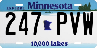 MN license plate 247PVW