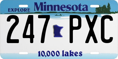 MN license plate 247PXC